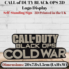 Decorative Self Standing CALL of DUTY BLACK OPS 3D Printed Logo Display Desk Art