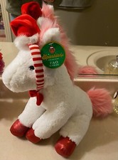 FAO Schwarz Sparklers Wear and Share 12" Plush Pony with Christmas Hat New
