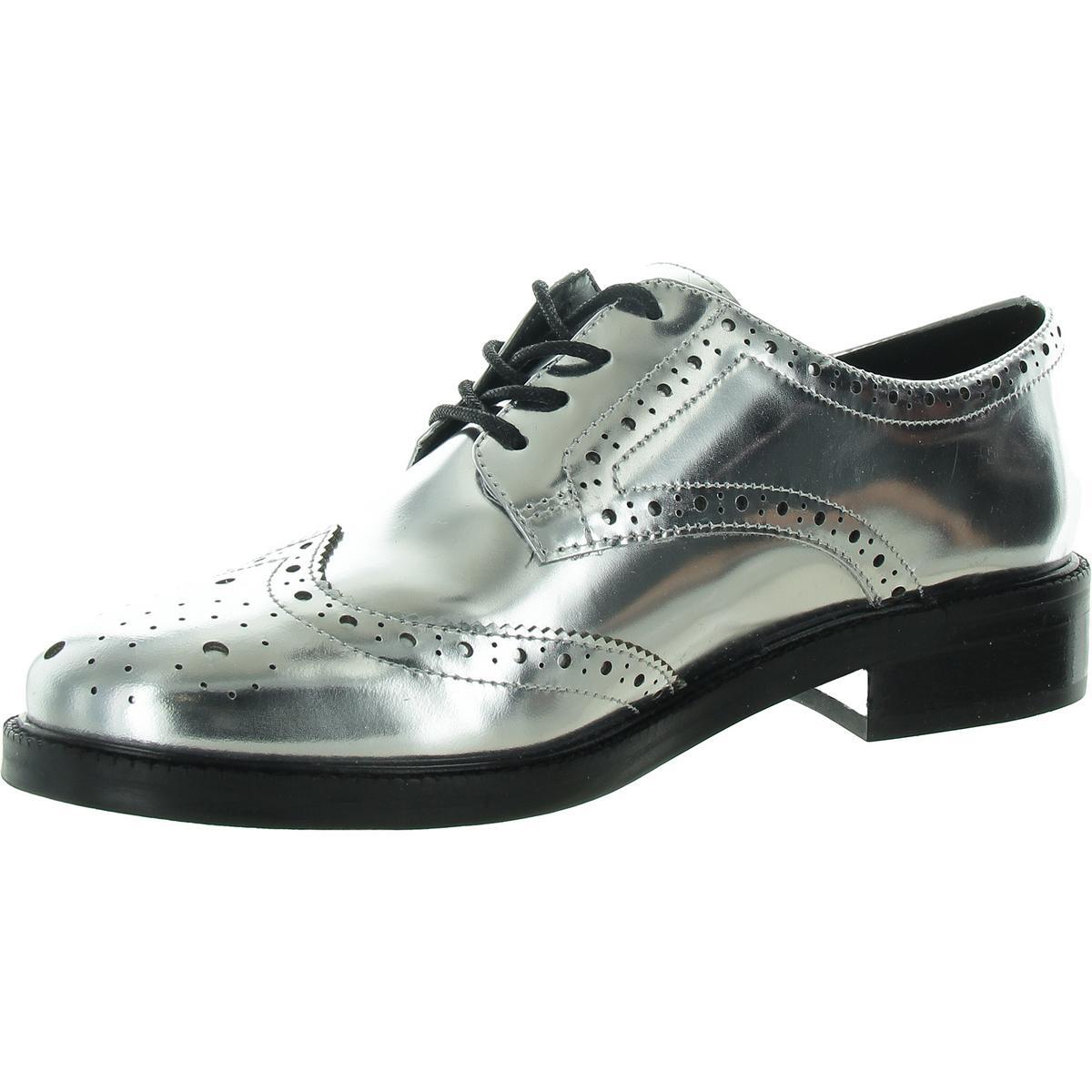Marc Fisher LTD Женские туфли-оксфорды Perrie серебристого цвета 8 Medium (B,M) BHFO 0201