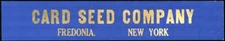 1910 Large Card Seed Company Sign for a Seed Pack Display Rack USA "NOS"