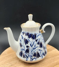 Imperial Porcelain Bluebells Tea Pot LFZ Lomonosov Porcelain Teapot 25 oz