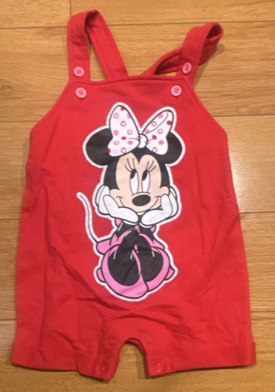 Disney Baby Red Minnie Mouse Sleeveless Romper One-Piece for Baby 12 Months