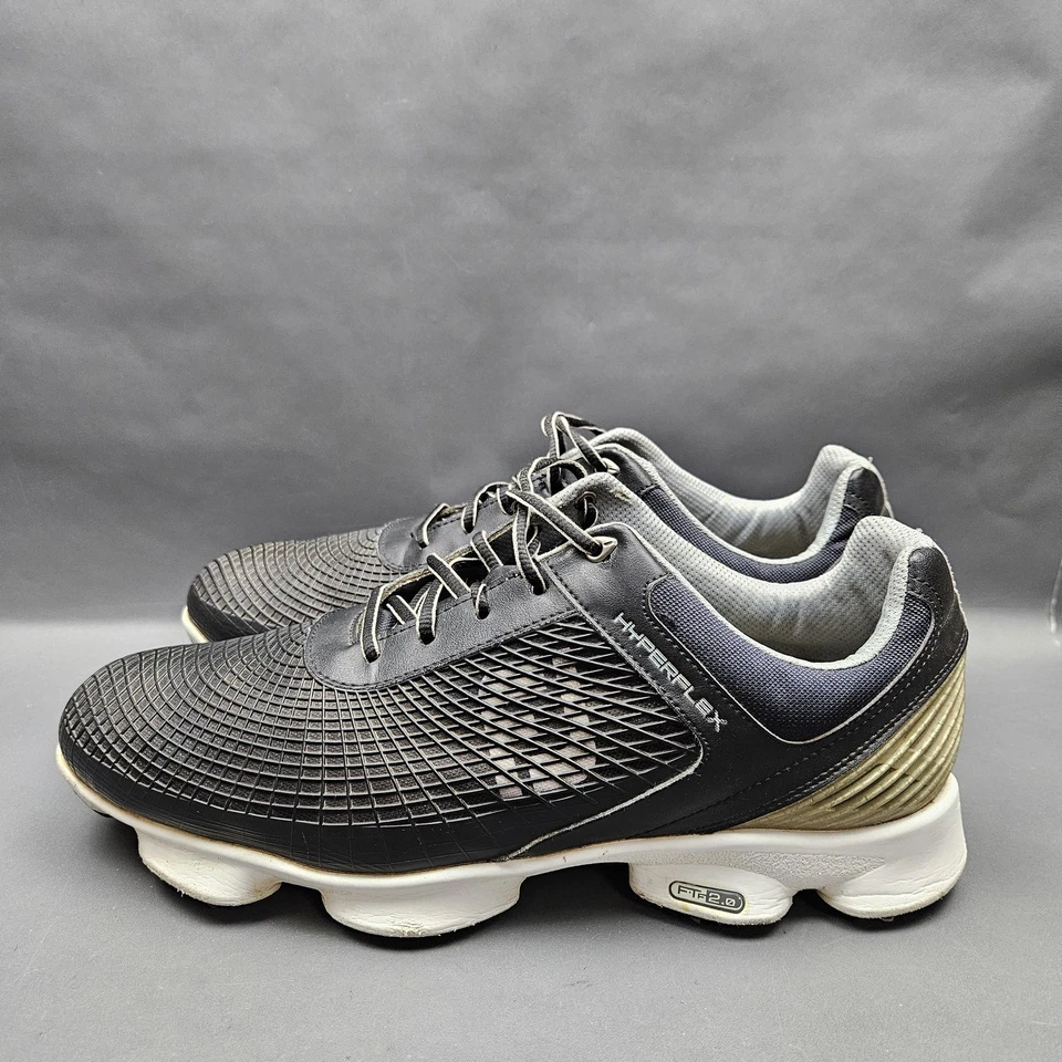 FootJoy HyperFlex Golf Shoes Mens Size 11.5 Wide Black Spiked Athletic Sneakers - Image 4 of 4