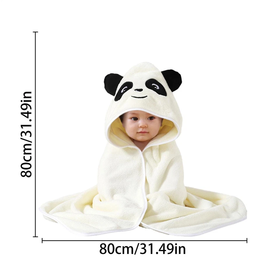 Hooded Baby Towels Absorbent Cartoon Bath Towels Soft Baby Stuff Towel Blanket - image 3 of 4