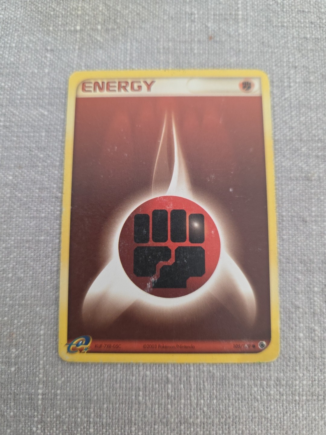 FIGHTING ENERGY 105/109 EX Ruby & Sapphire Pokemon ENERGY WOTC Card EX