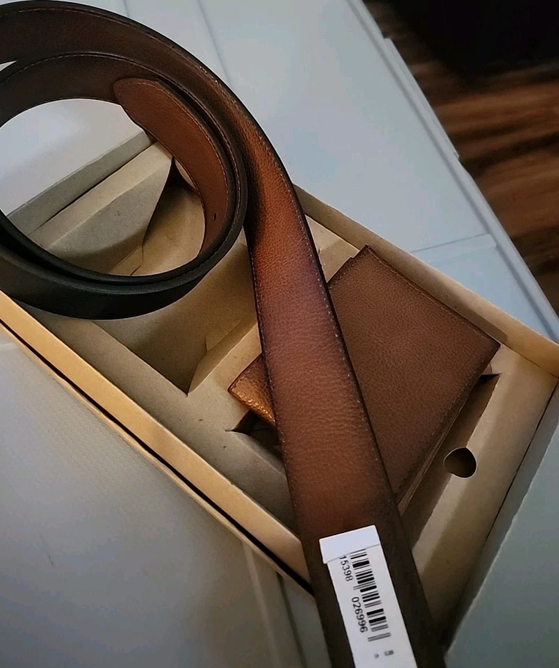   Levi Strauss подпись кожаный двусторонний ремень и бумажник черный/коричневый размер 42 - Изображение 4 из 4