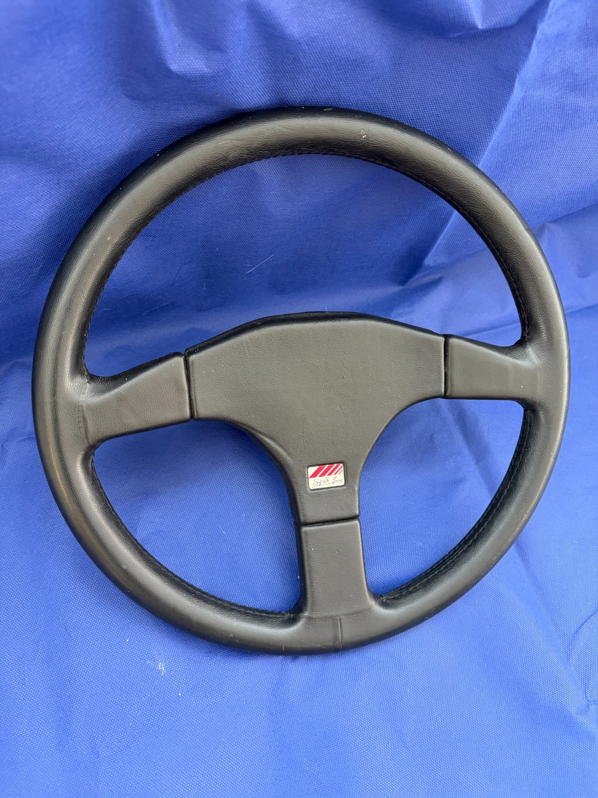 Vintage Sport Line Leather Steering Wheel Lancia Delta HF Integrale Hub Pad Rare