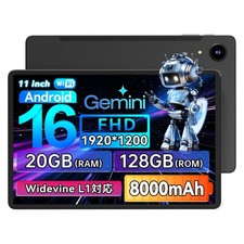 11" Android 16 WiFi tablet 20GB 128GB FHD tablets 8000mAh PD18W GPS Gemini AI