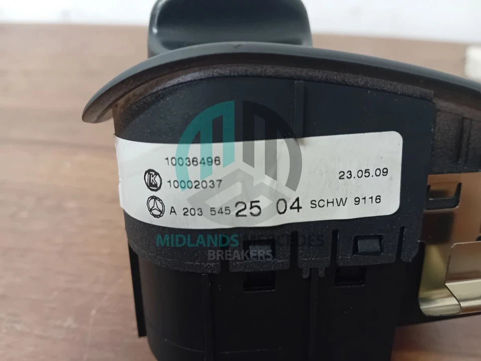 MERCEDES-BENZ C Class W203 Headlight Switch A2035452504 - Image 4 of 4