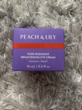 PEACH  LILY Pure Radiance Brightening Eye Cream .5oz Illuminate  Depuff NIB 