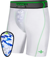 Exxact Sports Youth Compression Shorts with Soft Athletic Cup for Baseball