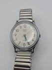Vintage 1987 Timex Quartz "M Cell" Men’s Watch Silver Tone Expansion Band Works