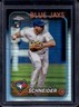 2024 Topps Chrome Davis Schneider RC Prism Refractor Rookie #290 Blue Jays