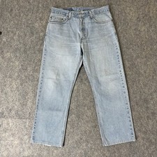 VTG Levi’s 505 Jeans Men’s 34x30 (34x27) Light Wash Made In USA Denim