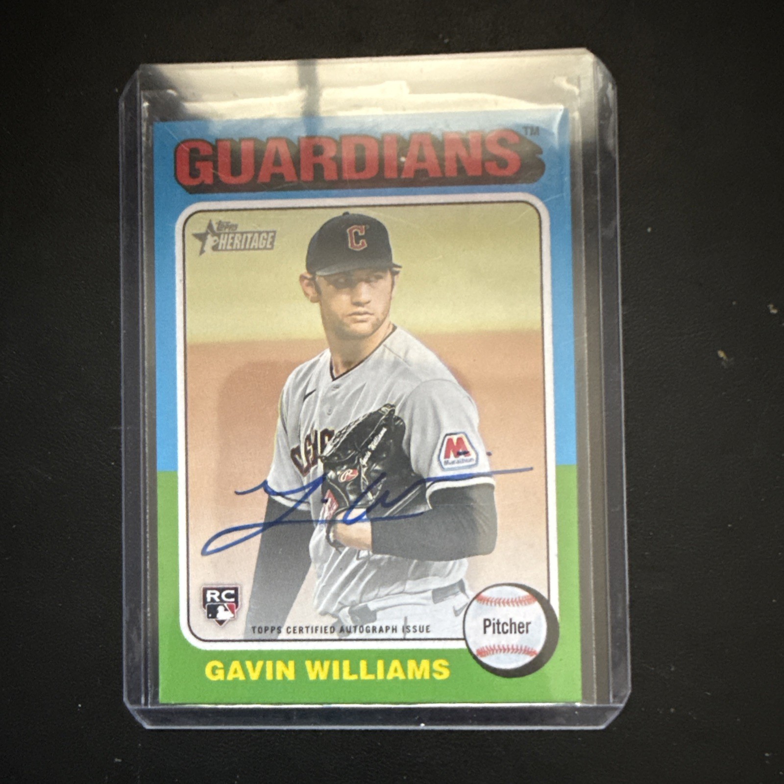 Gavin Williams 2024 Topps Heritage Rookie Real One Autograph #ROA-GW RC Auto