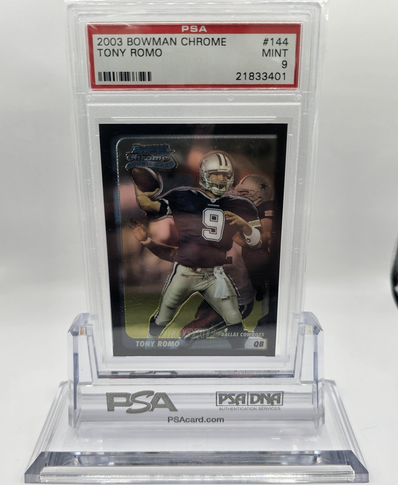 2003 Bowman Chrome Tony Romo #144 (RC) PSA 9 MINT