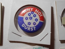 1-1/4" Why Not Durst unknown office and location cello pinback button
