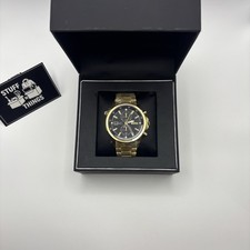 Hugo Boss 1513932 Globetrotter Gold Black Dial Chronograph 46mm Men’s Watch BNWT