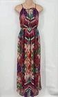 Maeve Multicolor Abstract Crossback Sleeveless Maxi Womens Dress Size 4