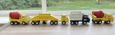Mixed Lot Of 4 Vintage Tonka Trucks Cement Mixer Bottom Dump Garbage 1970s