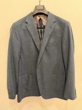Hickey Freeman H-Fit Weightless Model Sportcoat Dark Green 46L Patch Pockets
