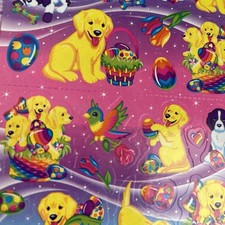 Vintage Lisa Frank Sticker Sheet Holiday Easter Lamb Bunnies S254-08