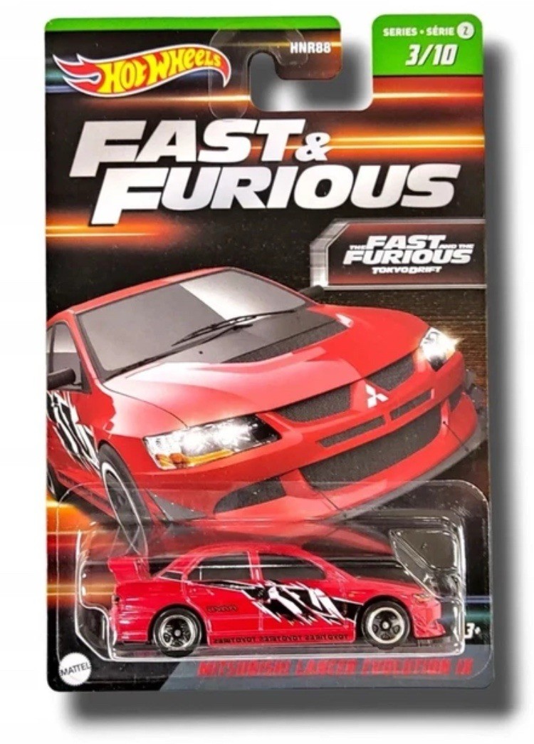 Hotwheels FAST&FURIOUS LANCER 10台 Hot Wheels Fast & Furious Lancer Evo VII Tokyo Drift 3/10 Sealed