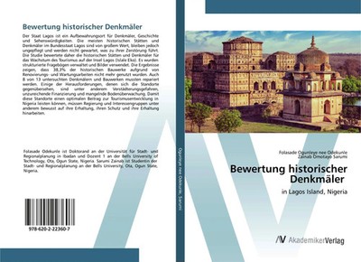 Folasade Ogunleye Nee Odekunle (u. a.) | Bewertung historischer Denkmäler | Buch