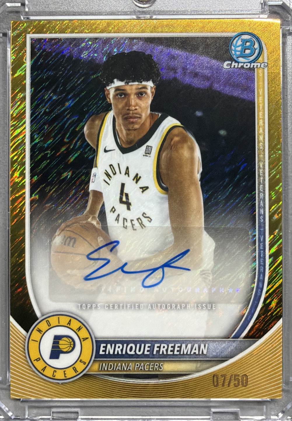Enrique Freeman - 2025 Topps Bowman Chrome Gold Shimmer / 50 (135)