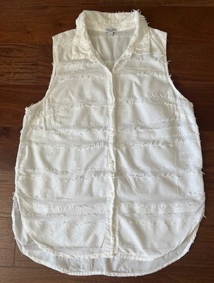 SPLENDID Women's White Sleeveless Shift Blouse Top Size M NEW