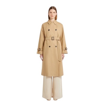 Weekend Max Mara Canasta reversible gabardine trench coat IT38 beige