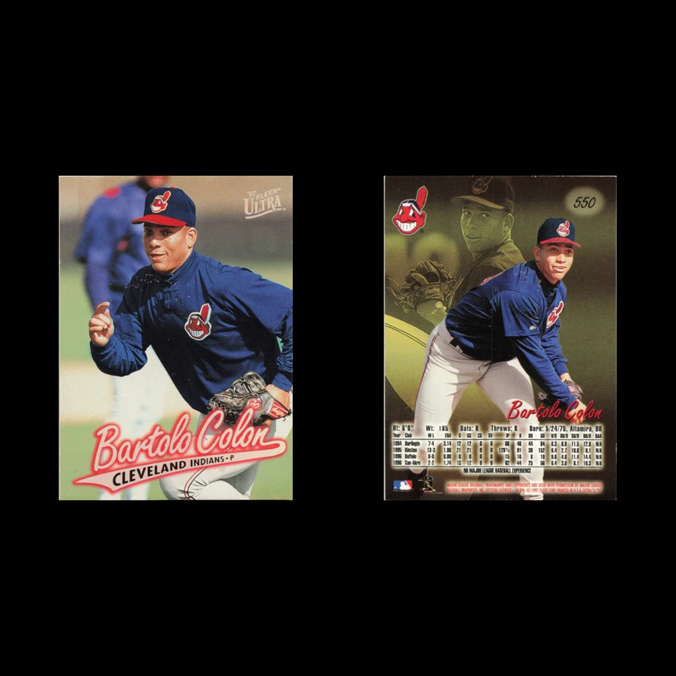 Bartolo Colon Rookie #550 1997 Fleer Ultra Cleveland Indians Baseball Card MLB - Image 3 of 3