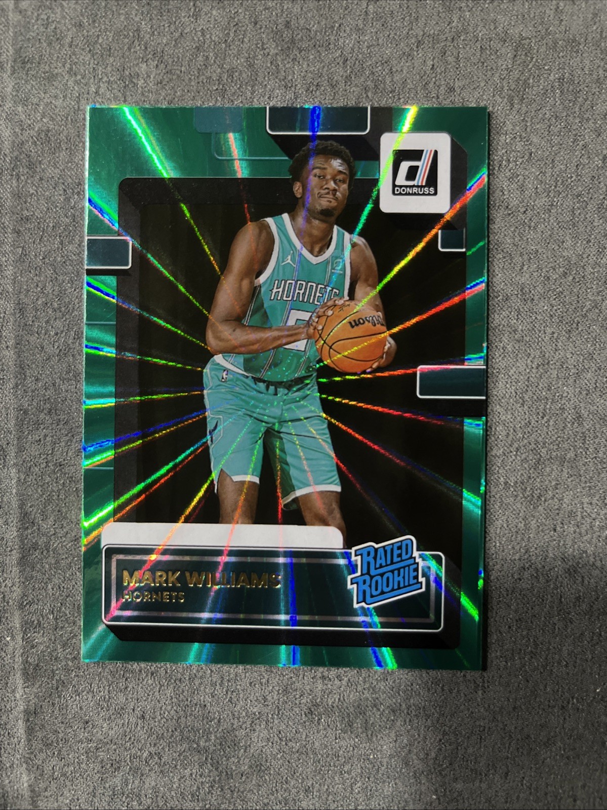 2022- Donruss Green Laser Basketball Mark Williams Charlotte Hornets Rookie #215