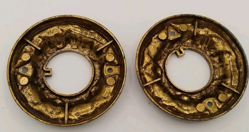 Vintage Ornate Brass Door Knob Rosettes, Set Of 2 - Picture 2 of 14
