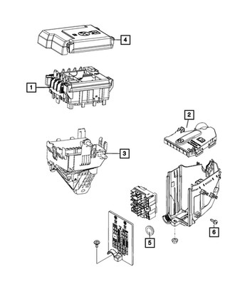 Genuine Mopar Pre Fuse Block Power Distribution Center 68437206AE