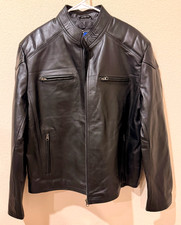 Men's Premium Cowhide Leather Jacket  Waterproof  YKK Zipper  Quilted Lining