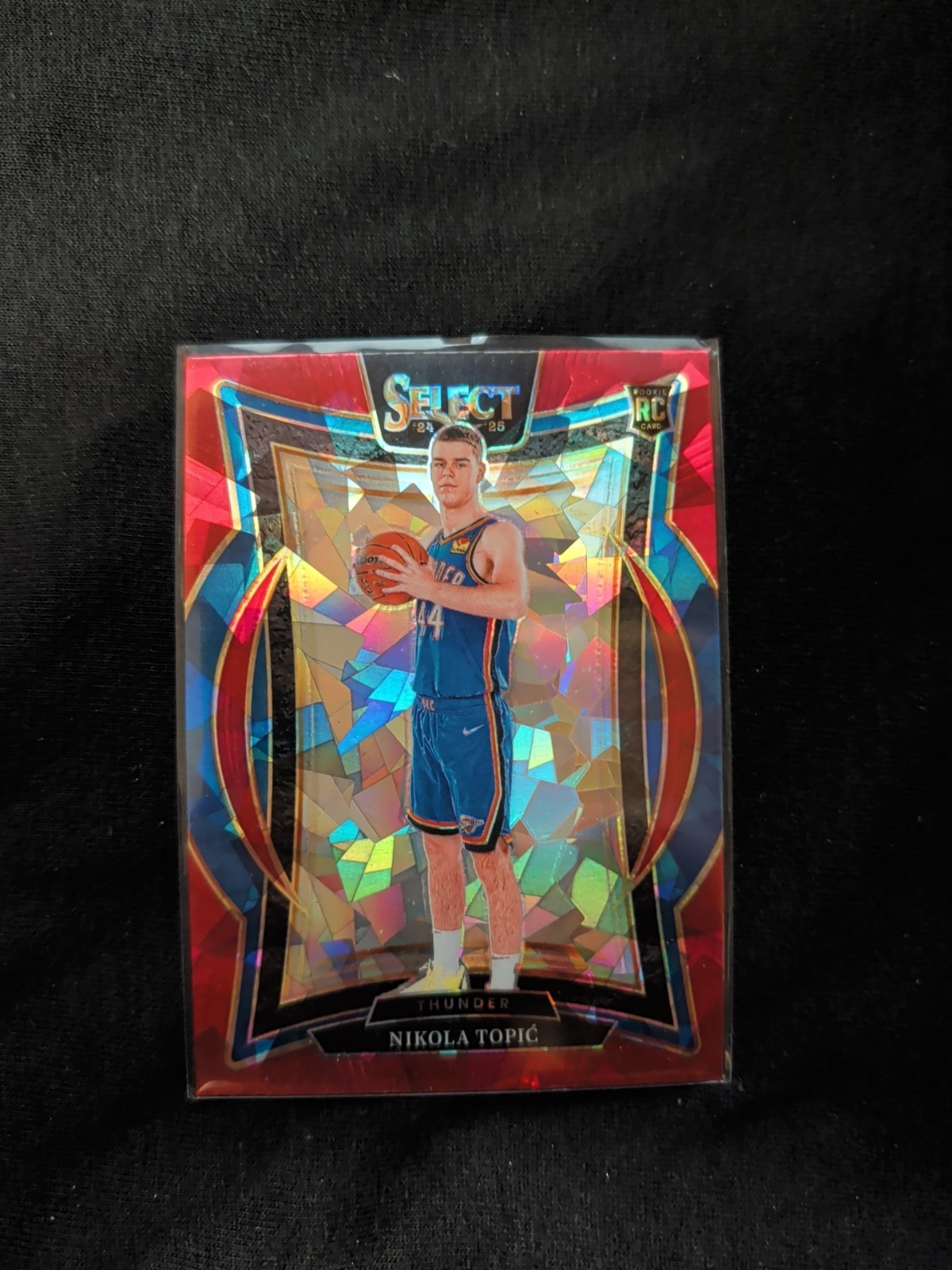 2024-25 Panini Select - Concourse Nikola Topic #89 Red Cracked Ice Prizm (RC)