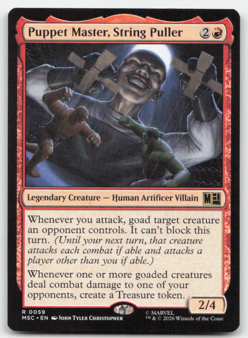 Puppet Master, String Puller 59 MSC Commander: Marvel Super Heroes Magic MTG NM