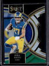 2023 Select Puka Nacua RC Black and Green Prizm Die Cut Premier Level #199