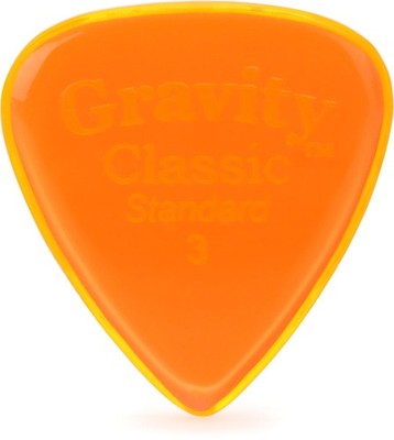 Gravity Picks Classic - Standard Size, 3mm, Polished (5-pack) Bundle