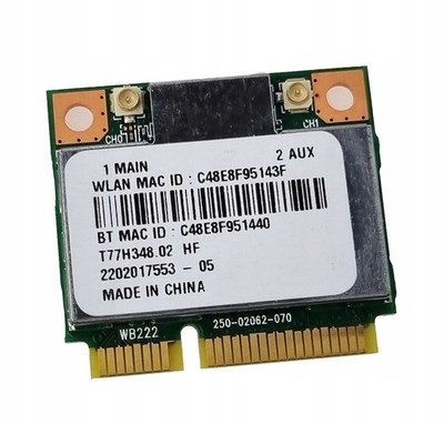 NEUE WIFI KARTE FÜR LAPTOP ATHEROS AR5B22 300Mbit BLUETOOTH 4.0