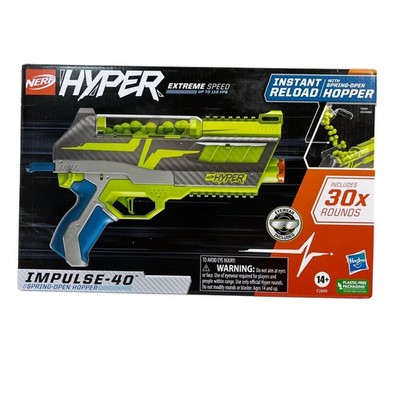 NERF Hyper Impulse-40 Blaster with 30x Rounds + Eyewear  Spring Open Hopper(New)