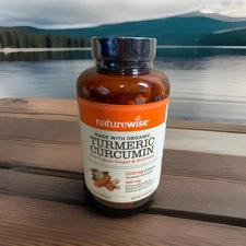 Naturewise Turmeric Curcumin 2250mg Curcuminoids & BioPerine - 180 Capsules