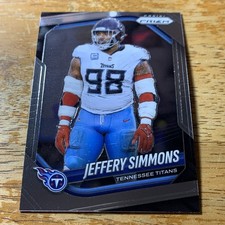 Jeffery Simmons-Tennessee Titans-2025 Prizm Football NFL #268-Captain Defense