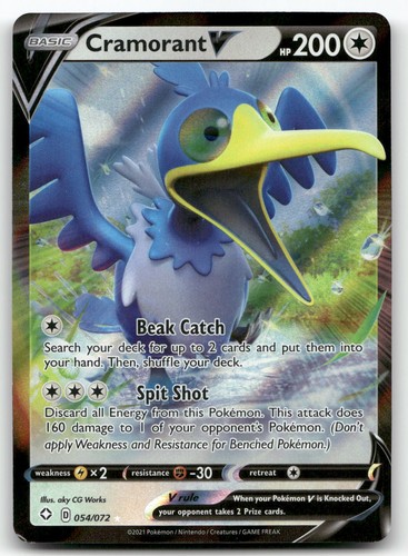 Cramorant V #54/72 (Holo) (NM) Shining Fates SHF Pokemon