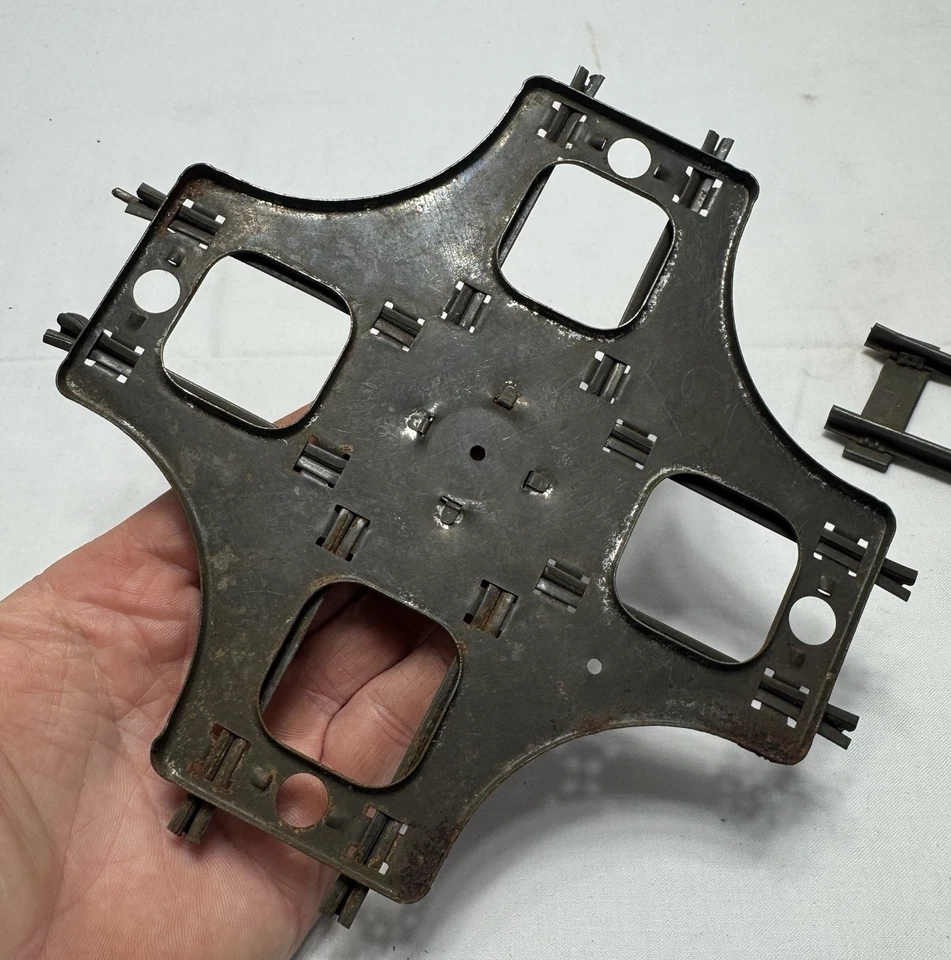 Qty 18 O Gauge Marx 2 Rail Model Train Track Pre War Curve Straight Switch Cross - Image 4 of 4