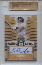2024 Leaf MonuMetal Clear Gold Caleb Durbin Autographed RC (1/1)