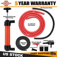 Multi-use Liquid Transfer Siphon Hand Pump Kit Fuel Diesel Oil Kerosene Water