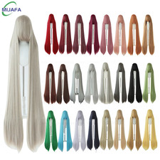 150CM 59" Long Straight Cosplay Wig Heat Resistant Anime Blond Brown Red