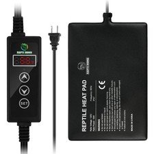 Reptile Heat Pad with Digital Thermostat, Under Tank Terrrarium Heat Mat 16W ...